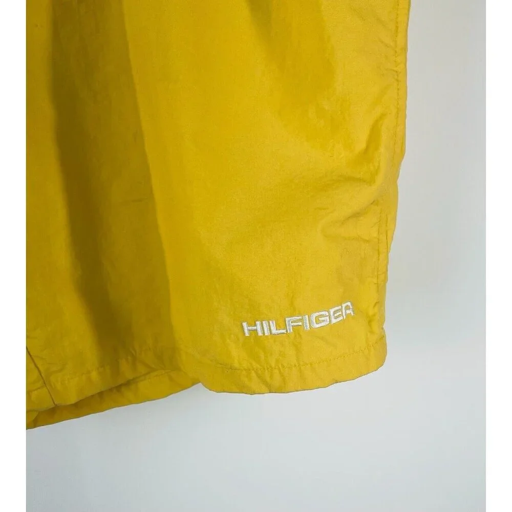 Tommy Hilfiger Athletics Men's size XL Yellow Swim Shorts Spellout Trunks